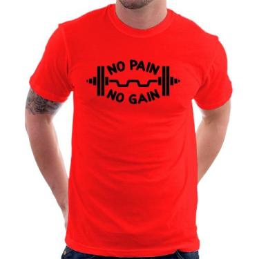 Imagem de Camiseta No Pain No Gain - Foca na Moda, Vermelho, G
