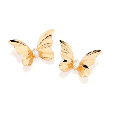 Imagem de Maxi Brinco Borboleta Banhado a Ouro 18k com Zircônias - 527341