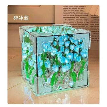 Imagem de Lâmpada Tulip Ilimitada Balde Espelho Luz Noturna Decoração de Quarto e Mesa Jantar Sala Estar Lar Iluminação Versátil Design Elegante Tulipa Brilho Q