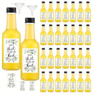 Imagem de 30 mini garrafas de vinho de 50 ml, garrafas de plástico vazias, adequadas para presentes de casamento, aniversários, lembrancinhas de chá de panela, suprimentos de festa.-DS91