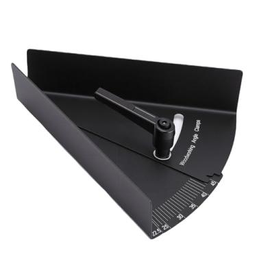 Imagem de Jectse Transferidor de Madeira, Localizador de ângulo de Aço Inoxidável Com Parafuso Ajustável e Botão de Catraca, para Montagem de Móveis, Molduras de Quadros e Marcenaria de Madeira