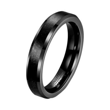 Imagem de Anel De Casamento Em Carboneto De Tungstênio Preto, Dourado, Prateado,