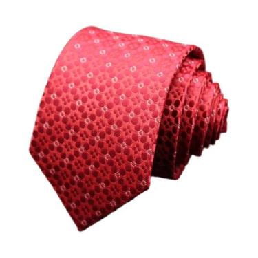 Imagem de Gravata Masculina Floral Com Poás Azul Vermelho Amarelo Casual Moda Ne