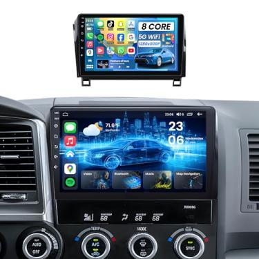 Imagem de Substituição de atualização de rádio estéreo para Toyota Tundra 2007-2013, tela sensível ao toque HD de 10,2 polegadas, Android de 13 polegadas, com unidade de cabeça sem fio CarPlay Android Auto
