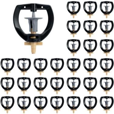 Imagem de Kit 30Und Micro Aspersor Bailarina Giratória Mf2 51 LPH p/ Sistemas de