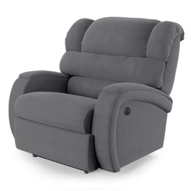 Imagem de Poltrona Do Papai Reclinável Napoli Power Touch Usb Veludo Cinza Fh1