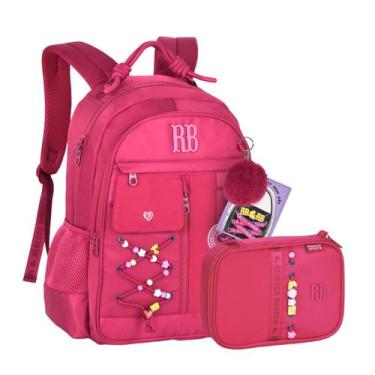 Imagem de Kit Mochila Rebecca Bonbon Clio Cadarço Estojo Box Rb Costas - Clio St