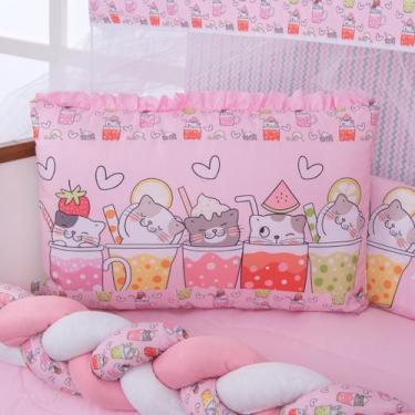 Imagem de Kit Berço Americano Almofadinhas Bebê Menina 13 peças - AVM Enxovais, 