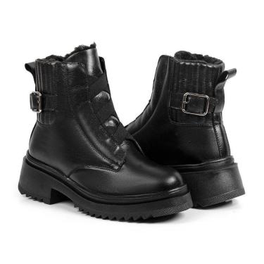 Imagem de Bota Oslo Para Neve Em Couro Forrada Com La Impermeavel Chicago Feminina-Feminino