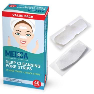 Imagem de Removedor de cravos de limpeza profunda Pore Strips MedCA 48 unidades