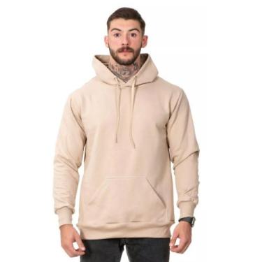 Imagem de Blusa Moletom Casaco Liso Unissex Canguru Capuz Flanelado Premium - LA