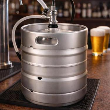 Imagem de Barril de Chopp Inox 50 Litros Euro Com Válvula S e Sifão Indústria Co