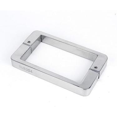 Imagem de BAZAC Puxador de porta de casa de banho, puxador de chuveiro quadrado de aço inoxidável 304, porta simples de empurrão, centros de orifício de 145 mm, conjunto de puxadores de porta de vidro de