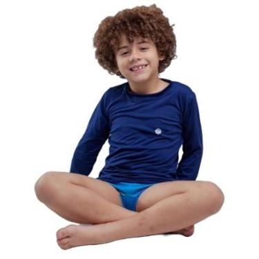 Imagem de Camisa Infantil Uv50+ Térmica Menino Blusa Proteção Solar Segunda Pele-Masculino