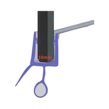 Imagem de Tiras De Vedação Para Porta De Box De Banheiro 50cm, 2 Peças, Retentor