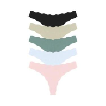 Imagem de Conjunto De Calcinhas Thong Sem Costura Para Mulheres, 5 Peças, Linger