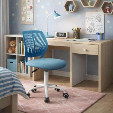 Imagem de Cadeira giratória secretária infantil para estudos com regulagem de al