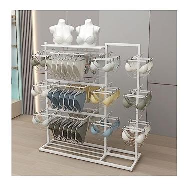 Imagem de Suportes de exibição de roupas íntimas - Rack de roupas independentes para boutique de lingerie de varejo, prateleiras comerciais para armazenamento de meias, sutiãs, calcinhas