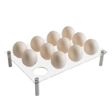 Imagem de Suporte para ovos | 12 caixas de ovos de acrílico transparente | Armazenamento e organização de cozinha, suprimentos de geladeira para casa, cozinha, bancada