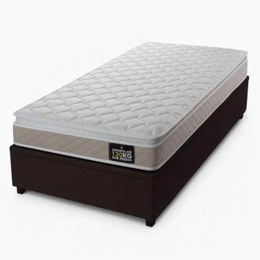 Imagem de Conjunto Box Baú Prince Com Colchão Hellen D33 Tabaco Com Branco