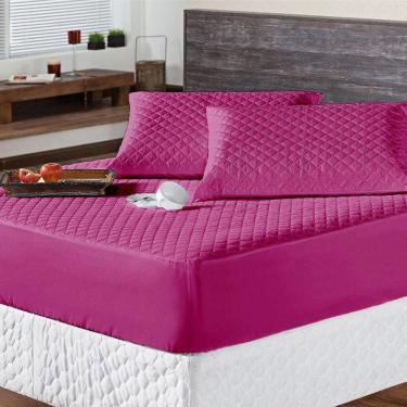 Imagem de Protetor Colchão Max Impermeável Queen 3 Peças - Pink