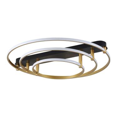 Imagem de Plafon Skylight Listo 3106l Led Bivolt Preto/dourado