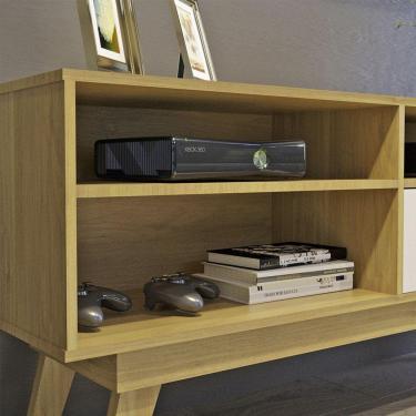 Imagem de Rack Para Tv Até 50 Polegadas 1 Porta Houston Valdemóveis Cinamomo/off White