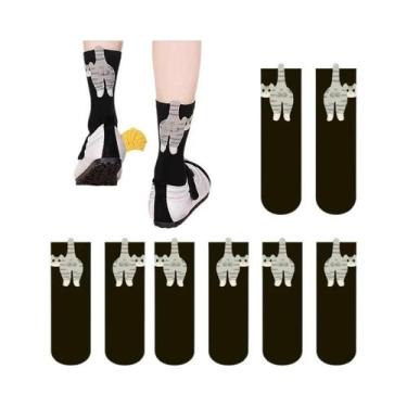 Imagem de Meias De Gato Fofas Com Bolinhas, Algodão Macio E Respirável, Presente