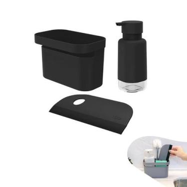 Imagem de Kit 3 Peças Organizadoras Dispenser Porta Detergente Rodo Compacto de 