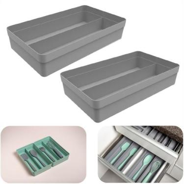 Imagem de Kit 2 Organizador Gaveta Colmeia Divisor Porta Utensílios Talheres Mul