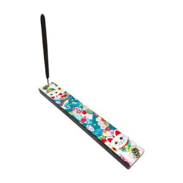 Imagem de Porta Incenso Incensário Maneki Gato da Sorte Dourado 22cm - Equilíbri