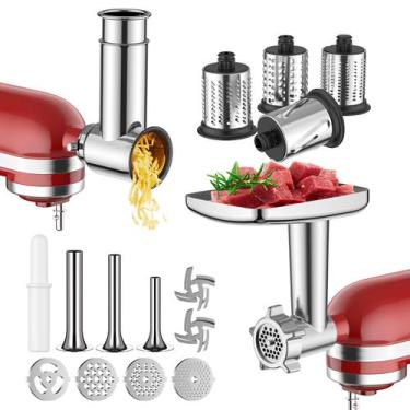 Imagem de Moedor de carne e triturador de aço inoxidável para KitchenAid - GVODE