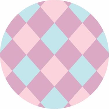 Imagem de Tapete em Lona Redondo Circo Candy Color - Fabrika de Festa, 200x200cm