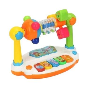 Imagem de Teclado Musical Giratório Colorido Para Bebês, Brinquedo Piano Para Cr