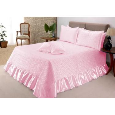 Imagem de QUEEN Cobre Leito Colcha Jogo Cojunto Athena Luxo Premium Matelado Ult