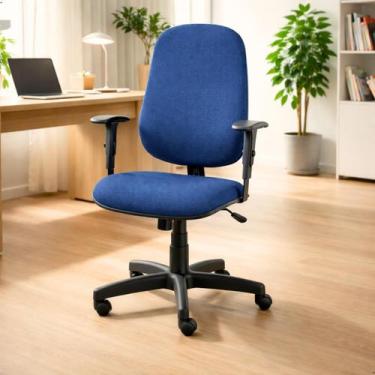 Imagem de Cadeira de Escritório Presidente Giratória Ergonômica Azul - Escritex,