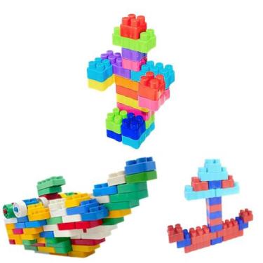 Imagem de Brinquedo Blocos de Montar - CRIE E BRINK SACO TRANSP 112 PÇ