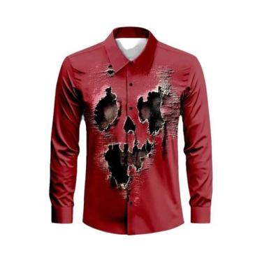 Imagem de Camisa Masculina De Manga Longa Casual Elegante Com Lapela E Botões Pa