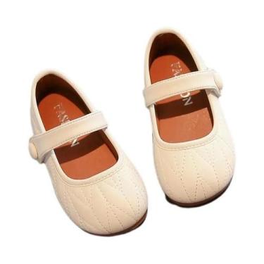 Imagem de Sapatos Princesa Mary Jane De Couro Macio Para Meninas, Sapatilhas Lev