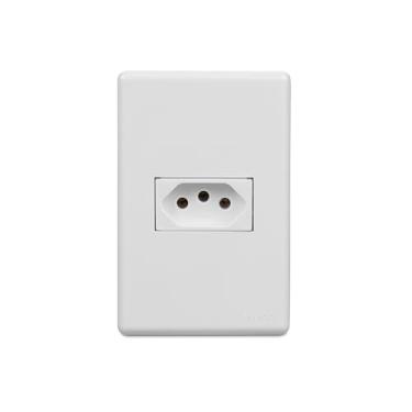 Imagem de Conjunto 4x2 1 Toma 2p+t 20a 250v Horizontal Stella Steck Branco