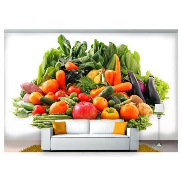 Imagem de Papel De Parede Frutas Vegetais Sacolão 3D Al228