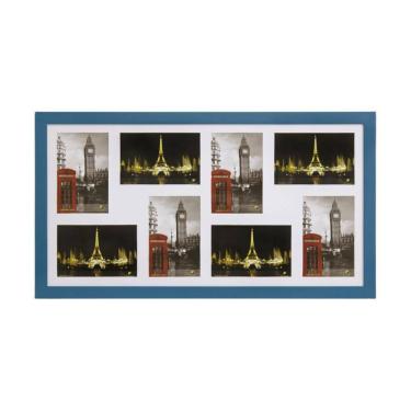 Imagem de Porta Retratos, Painel, Multifotos Pop 8 Fotos 10X15 Azul