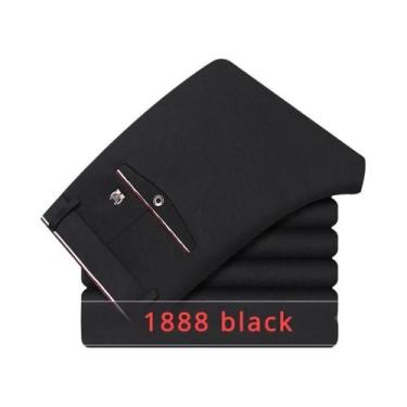 Imagem de Calças Sociais Masculinas Pretas Slim-Fit Confortáveis Para Todas as E