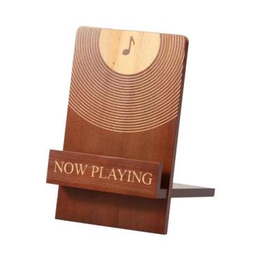 Imagem de Prateleira Vintage De Madeira Para Discos De Vinil, Suporte De Mesa Pa