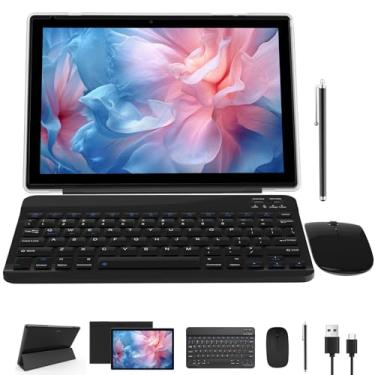 Imagem de NOVOJOY Tablet 2 Em 1 de 10" Android 12 os Tableta, Tablets com Teclado, Mouse, Estojo, Caneta, 64 Gb Rom + 4 Gb Ram, Câmera Dupla de 2 Mp + 8 Mp, Processador Quad Core, Bateria de 6000 Mah, Guia Fhd