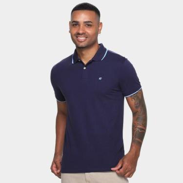 Imagem de Camisa Polo Colcci Casual Slim Masculina, Azul, G