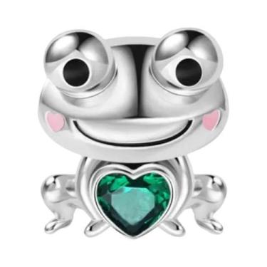 Imagem de Pingente De Coração Vermelho Com Zircônia Em Prata Esterlina 925 Para 