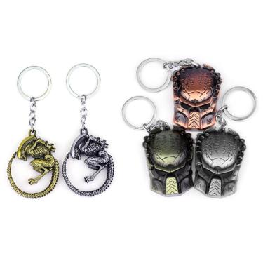 Imagem de Chaveiro, chaveiro, pingente de metal, Charm Alien vs Predator