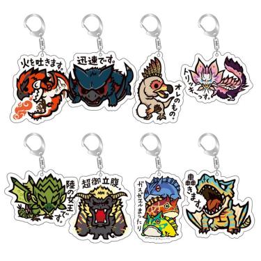 Imagem de Chaveiros Monster Hunter Rise Cute Characters em acrílico