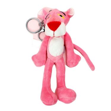 Imagem de Chaveiro de pelúcia Pantera Rosa, personagem de desenho animado de 19 cm